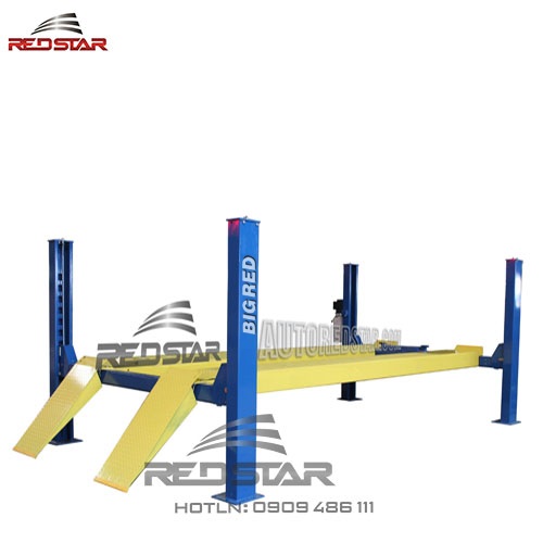 Cầu nâng 4 trụ 6,5 Tấn BR-4650FR Loại ray nâng phẳng Cầu nâng 4 trụ 6,5 Tấn BR-4650FR Loại ray nâng phẳng